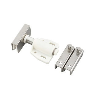 Paire de fermetures magnétiques pour porte en verre, 2 trous, design minimaliste en plastique, pour armoire à vin, installation facile - Product Image 1