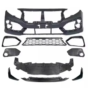 High Quality Upgrade Car Bumpers With Grille For 10th Generation Honda Civic 2016-2020 Body Kit Automotive Bodykit