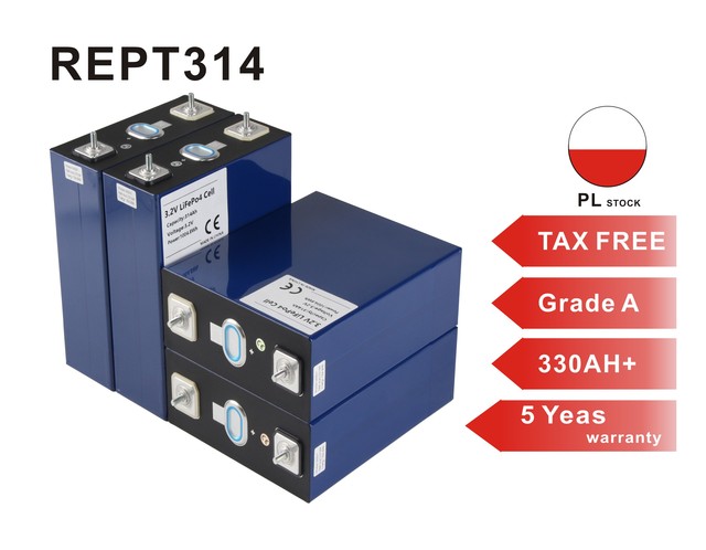 HEKTARY OFF GRID Grade a  REPT314 3.2v 314ah 325ah+ Lifepo4  Battery Cells DIY 12v 24v 48v for Solar System