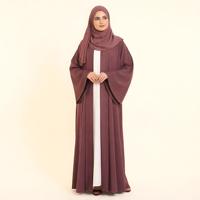 Abaya ouverte pour femmes, couleur rose vif, longueur 52-62, vêtements modestes, vêtements islamiques