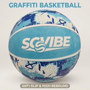 Ballon de basketball en caoutchouc taille 7 imprimé sur mesure, chambre à air en butyl, ballon de sport durable pour cadeaux promotionnels, activités scolaires et de <span class=keywords><strong>club</strong></span> - Product Image 1