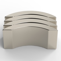 Aimants en néodyme permanents industriels N40 N42 N45 N48 N50 N52, segment de tuile en arc, électroplaqués au nickel, service de découpe