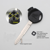 Coque de clé vierge de remplacement pour moto, avec aimant antivol, pour DIO 56 Z4 Z125 SCR100 WH110, pour scooter HONDA