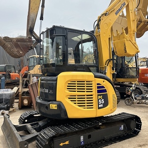 Excavatrice Komatsu PC55 d'occasion, force de 28,5 kN, moteur Cummins, pompe à engrenages, certifiée CE, pour travaux d'aménagement paysager municipaux à petite échelle - Product Image 1