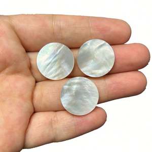 Fregona redonda Natural de bajo precio, piedras preciosas sueltas, cuentas de concha de nácar - Product Image 1