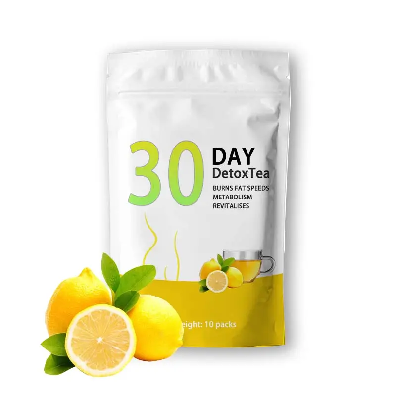 30 Tage Entgiftung und Abnehmen Tee zur Gewichts reduktion, Förderung des Stoffwechsels, Reinigung, Entgiftung und Zitronen geschmack