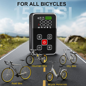 Mini gonfleur de pneus de vélo, pompe à air électrique portable pour vélo avec valve Presta Schrader pour vélo de route VTT, gonflage rapide, arrêt automatique - Product Image 1