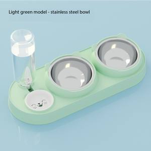 Durable Automatic Pet <span class=keywords><strong>Bowls</strong></span> 3 em 1 Moda <span class=keywords><strong>Dog</strong></span> Double Bowl Portátil Raised Pet Bowl Set para Pet Food e Alimentador de Água - Product Image 4