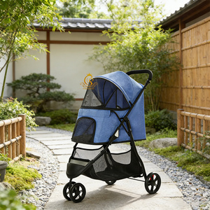 Poussette pour animaux de compagnie EUR PET de haute qualité, respirante, en maille, PC106, imperméable, pour petits <span class=keywords><strong>chiens</strong></span> et chats, utilisation en extérieur et en voyage - Product Image 1