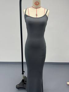 לוגו מותאם אישית שמלת קיץ dupes שמלה ארוכה מודאלי סלון נשים maxi bleasic ללא שרוולים - Product Image 3