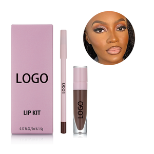 <span class=keywords><strong>Kit</strong></span> de <span class=keywords><strong>Maquillage</strong></span> Végétalien <span class=keywords><strong>Bio</strong></span> de Luxe pour Fournisseurs de Cosmétiques : Ensemble de Gloss Liquide Écran Solaire Waterproof et Crayon à Lèvres Rose (Marque Privée) - Product Image 1