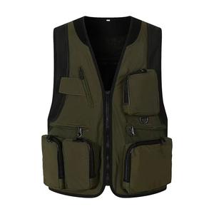Gilet de photographie multi-poches Vêtements de travail personnalisés pour hommes Impression du logo Directeur de tournage Gilet de journaliste Bandoulière - Product Image 5