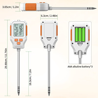 Testeur de sol 7-en-1 N64 avec double aiguille pour l'acidité, l'alcalinité, la température, l'humidité, la valeur du pH, la fertilité, l'illumination et l'EC
