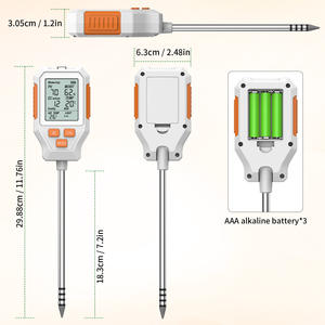 Testeur de sol 7-en-1 N64 avec double aiguille pour l'acidité, l'alcalinité, la température, l'humidité, la valeur du pH, la fertilité, l'illumination et l'EC - Product Image 4