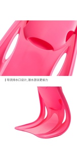 경량 어린이용 짧은 수영 지느러미 조절 가능한 오픈 힐 개구리형 핀 휴대용 스노클링 다이빙 수영 장비 (남아 여아용) - Product Image 6