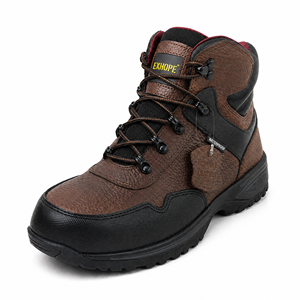 Chaussures de sécurité en cuir imperméables, bottes de travail à embout d'acier, antidérapantes, respirantes, doublure en maille, chaussures industrielles unisexes pour - Product Image 2