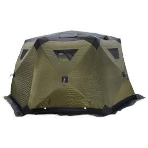 Tienda de Campaña Hexagonal para Sauna con Aislamiento Pesado, Diseño Resistente a la Intemperie con Puerto para Estufa Certificado para Uso en Invierno al Aire Libre - Product Image 3