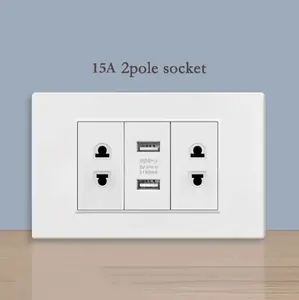 3 Way Wall Multiple Power Electrical Plugs Socket Outlet