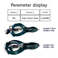 Leurre de pêche souple en PVC personnalisé OEM, haute flottabilité, double hameçon, appât artificiel flottant, multiples parfums, accessoires pour boîte à pêche