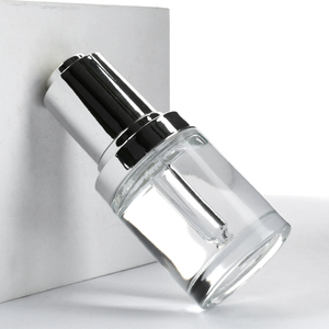 Flacons compte-gouttes en verre ambré 20ml 50ml 100ml <span class=keywords><strong>pour</strong></span> sérum de soin avec bouchon poussoir en aluminium doré et sérigraphie <span class=keywords><strong>pour</strong></span> crème visage - Product Image 6