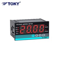 Voltmeter AC Fasa Tunggal Modern 0-100V 220V DC 600V dengan Akurasi 0.5%FS Tampilan Analog & Digital