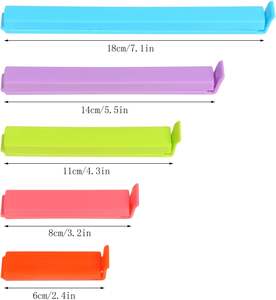 Paquete de 5 Clips de Sellado para Bolsas de Plástico de 4.2 Pulgadas, Grado Alimenticio, para Almacenamiento Seguro de Alimentos y Refrigerios - Product Image 2