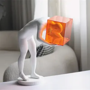 현대 미니멀리스트 거실 사무실 장식 홈 액세서리 새로운 창조적 인 오렌지 홈 장식 도매 아크릴 홈 장식