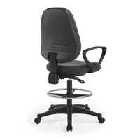 Chaise de bureau ergonomique en tissu pour la maison, chaise d'ordinateur avec accoudoirs, pivotante, réglable, dossier mi-haut, moderne