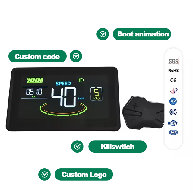 Rainproof Wired Electric Bike LCD Display Bicycle Speedometer Electronic Cycling Odometer Speed Sensor Mph Meter Indoor Outdoor