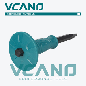 Зубило строительное VCANO, промышленное, с острым наконечником, пластиковой защитной рукояткой, прямым хвостовиком, гарантия 1 год, для каменных работ - Product Image 3