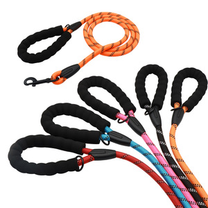 Qbellpet Hot Selling 1.5m Dog Traction Rope Braided Climbing Rope Dog Leash Durable Reflective Nylon Dog Lead