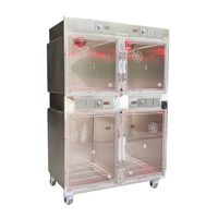 Cámara de Oxigenoterapia Veterinaria de Alta Calidad, Jaula de Acero Inoxidable para Mascotas con Panel de Control Digital y Puerta Corredera