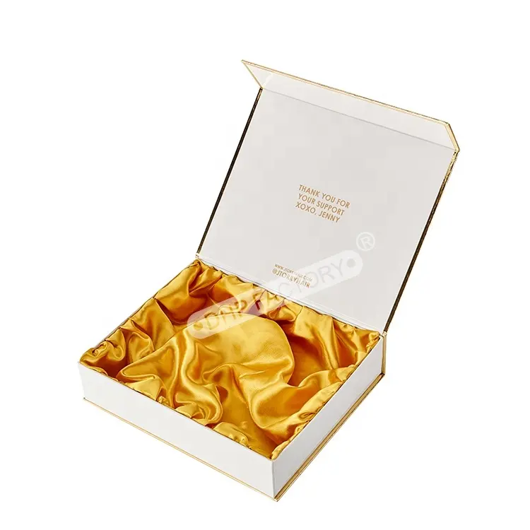 Luxury Logo Custom Magnetic Flap Lid Large Pretty Satin Lined Gift Packaging Boxes for Wigs