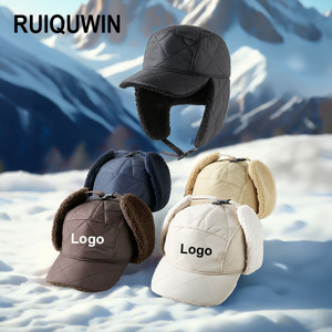 Casquettes de baseball unisexes RUIQUWIN en gros, chaudes pour l'hiver, imperméables, doublées, avec cache-oreilles et protection faciale pour la randonnée, le camping et le cyclisme - Product Image 1
