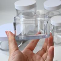 Bocaux en plastique transparent PETG de qualité alimentaire à large ouverture, contenants de stockage scellés pour cosmétiques et collations