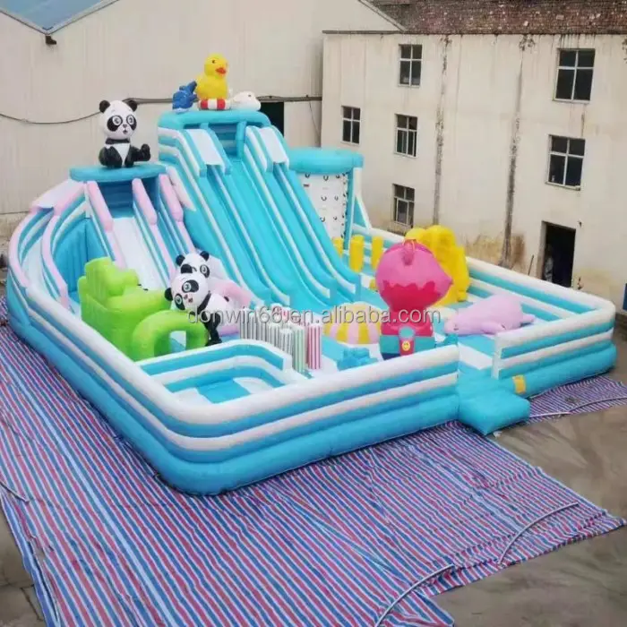 Più venduto all'aperto caldo estate all'aperto di alta qualità gonfiabile Mini piscina con giocattolo e scivolo per il cortile dei bambini
