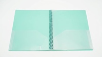 Classeur de présentation coloré et tendance, avec spirale, 4 pages, 10 pochettes, en PP transparent, pour étudiants et professionnels