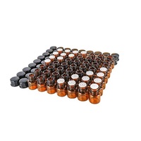 Ecannal 1 ml 2 ml 3 ml Petit échantillon d'huile essentielle Bouteille en verre ambré