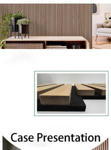 Paneles acústicos de pared de listón ranurado natural, diseño moderno para dormitorio, Hotel, sala de <span class=keywords><strong>cine</strong></span>, función impermeable para uso doméstico - Product Image 4