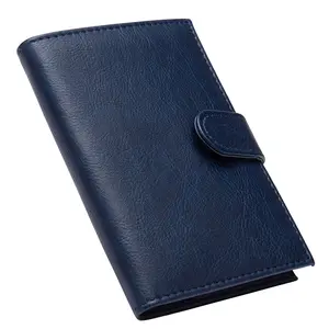 Russian Buckle Blue Solid Color National Passport Cover Built In Rfid Blocking Protect Personal Information
