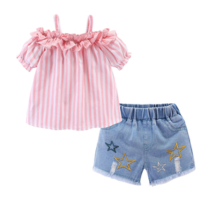 Nouveau Ensemble Fille Style Ins Deux Pièces Tendance Décontracté Grands Enfants Vêtements Européens et Américains Été - Product Image 2