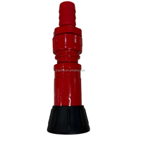 Buse de pulvérisation d'incendie en plastique rouge Jiayi 3/4" et 1" pour incendies de classe A et B, à raccordement rapide, utilisation facile, protection incendie