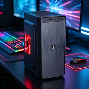 Boîtier <span class=keywords><strong>PC</strong></span> Gaming et de Bureau à Flux d'Air Élevé, Façade en Maille, <span class=keywords><strong>Mini</strong></span> Tour en Acier SPCC, Ventilateur RGB, Prise en Charge Micro ATX, Alimentation ATX, Châssis Personnalisé, Stock Meway - Product Image 2