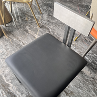 Chaise de bar moderne en acier inoxydable, résistante à la rouille, confortable pour les cafés, design élégant, entretien réduit, utilisation en extérieur et dans les restaurants d'hôtel