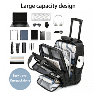 <span class=keywords><strong>Valise</strong></span> <span class=keywords><strong>cabine</strong></span> à roulettes haut de gamme, étanche, approuvée par les compagnies aériennes, pour voyages d'affaires - Product Image 4