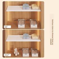 Planche de rangement rétractable sans perçage pour l'extension de l'espace de rangement de la garde-robe et la classification bien organisée des vêtements pliés