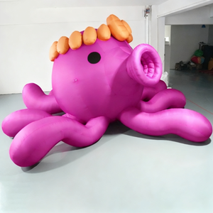 Logo gonflable personnalisé, dessin animé, calmar, pieuvre, vie marine, décoration pour aquarium, centre commercial, affichage esthétique commercial - Product Image 3