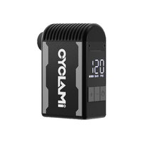 CYCLAMI Max 120 PSI Pompe à vélo électrique en alliage d'aluminium Tiny Bike Tire Gauge Auto-Stop Presta Schrader Valve All Bike Type-C
