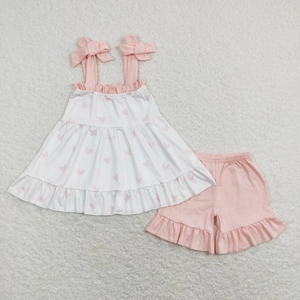 Conjunto de Pijama para Niñas I LOVE Mommy, Pantalones Cortos Rosas - Product Image 3