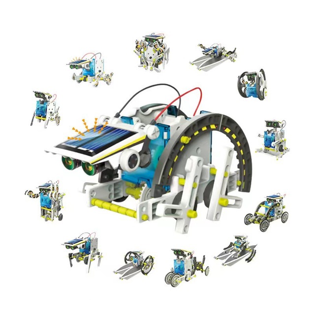 Updated Version 13-in-1 STEM Education Solar Robot Toys DIY Building Science Experiment Activites Kits for Kids Aged 8-10 Gifts